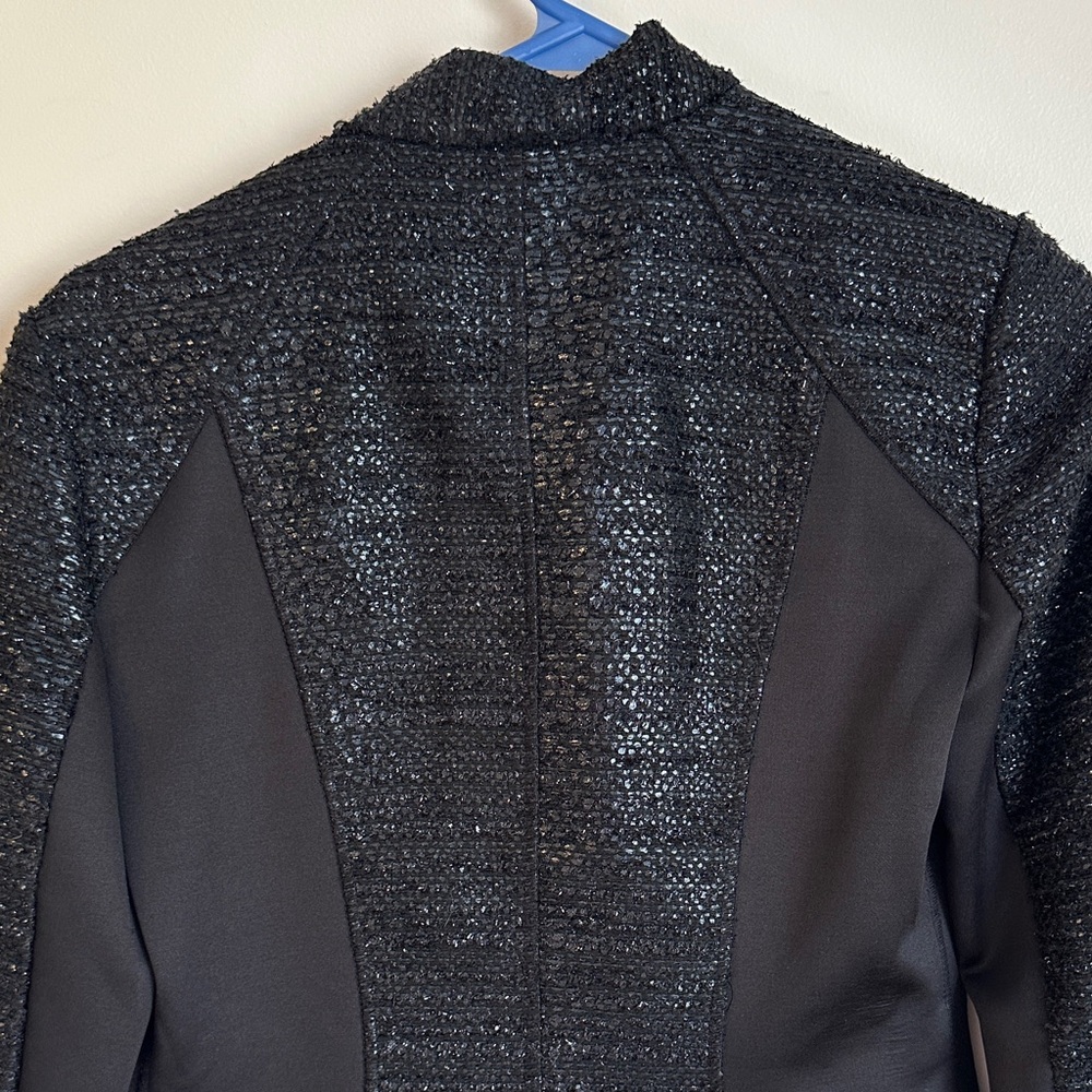 Rachel Zoe Sparkle Black Zip Blazer - Picture 8 of 9